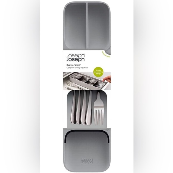Joseph Joseph Drawer Store - Compact Cutlery Drawer Organizer, Grey - Picture 3 of 14